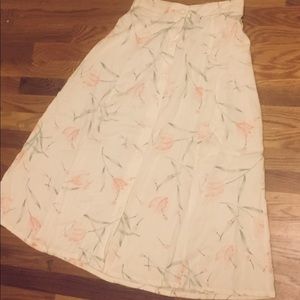 Vintage 90’s Sag Harbor light Yellow Floral Skirt
